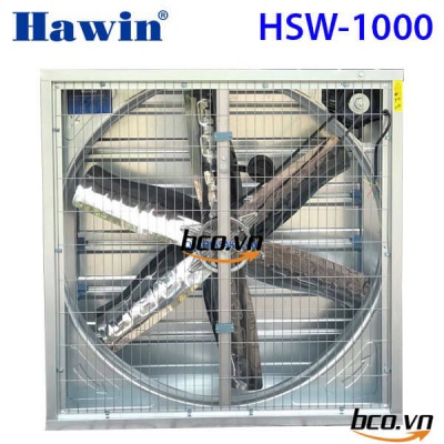 Quạt thông gió công nghiệp vuông cánh INOX Hawin HSW-1000